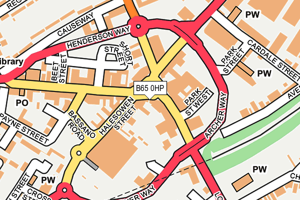 B65 0HP map - OS OpenMap – Local (Ordnance Survey)