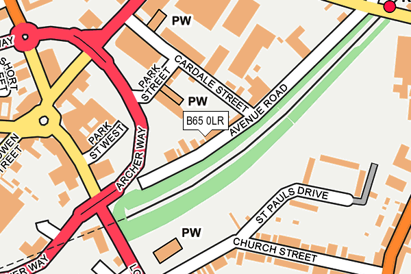 B65 0LR map - OS OpenMap – Local (Ordnance Survey)