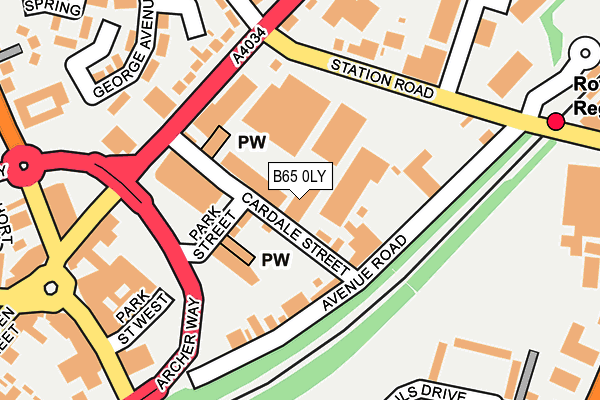 B65 0LY map - OS OpenMap – Local (Ordnance Survey)