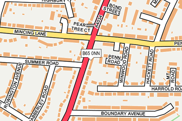 B65 0NN map - OS OpenMap – Local (Ordnance Survey)