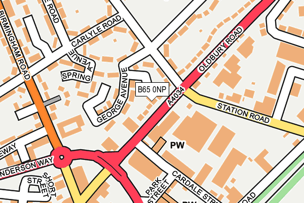 B65 0NP map - OS OpenMap – Local (Ordnance Survey)