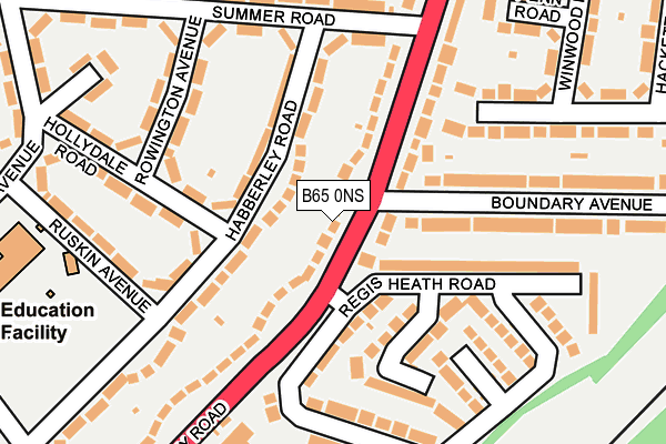 B65 0NS map - OS OpenMap – Local (Ordnance Survey)