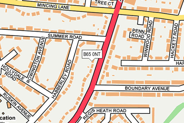 B65 0NT map - OS OpenMap – Local (Ordnance Survey)