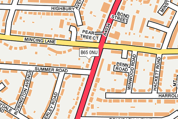 B65 0NU map - OS OpenMap – Local (Ordnance Survey)