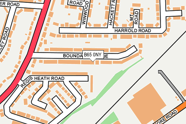 B65 0NY map - OS OpenMap – Local (Ordnance Survey)