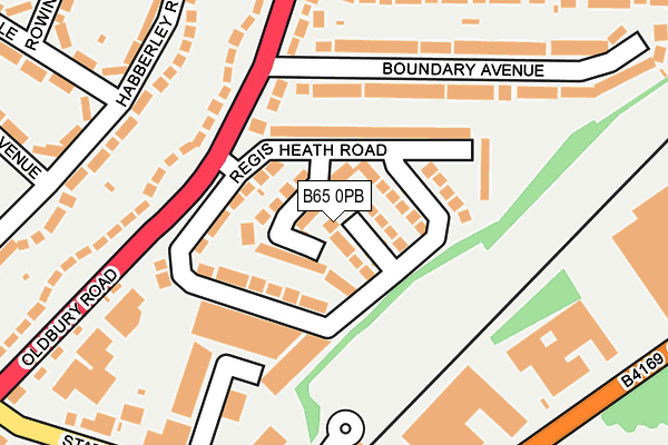 B65 0PB map - OS OpenMap – Local (Ordnance Survey)