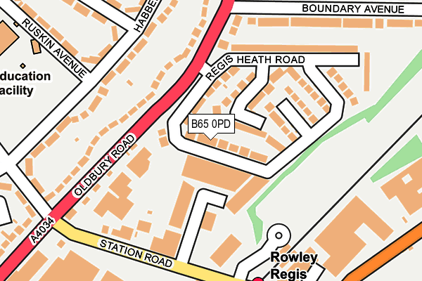 B65 0PD map - OS OpenMap – Local (Ordnance Survey)