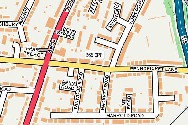 B65 0PF map - OS OpenMap – Local (Ordnance Survey)