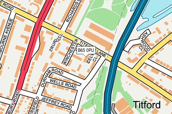 B65 0PU map - OS OpenMap – Local (Ordnance Survey)