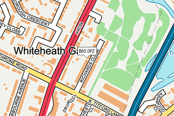 B65 0PZ map - OS OpenMap – Local (Ordnance Survey)