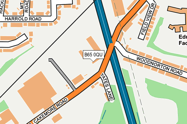 B65 0QU map - OS OpenMap – Local (Ordnance Survey)