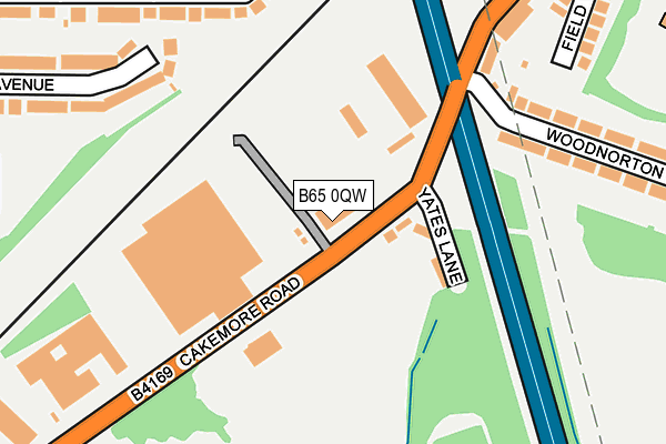 B65 0QW map - OS OpenMap – Local (Ordnance Survey)