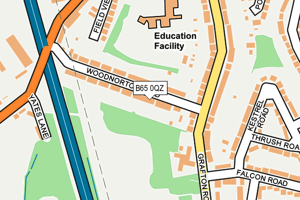 B65 0QZ map - OS OpenMap – Local (Ordnance Survey)