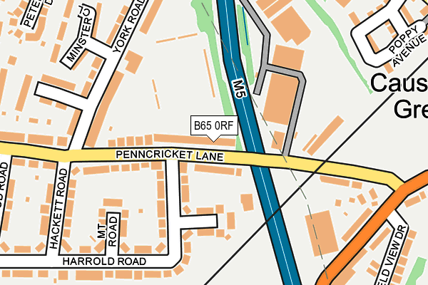 B65 0RF map - OS OpenMap – Local (Ordnance Survey)