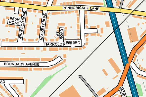 B65 0RG map - OS OpenMap – Local (Ordnance Survey)