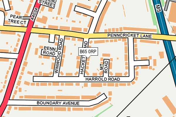 B65 0RP map - OS OpenMap – Local (Ordnance Survey)