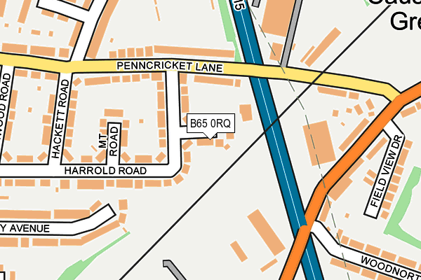 B65 0RQ map - OS OpenMap – Local (Ordnance Survey)