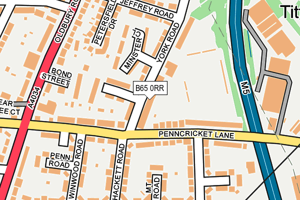 B65 0RR map - OS OpenMap – Local (Ordnance Survey)