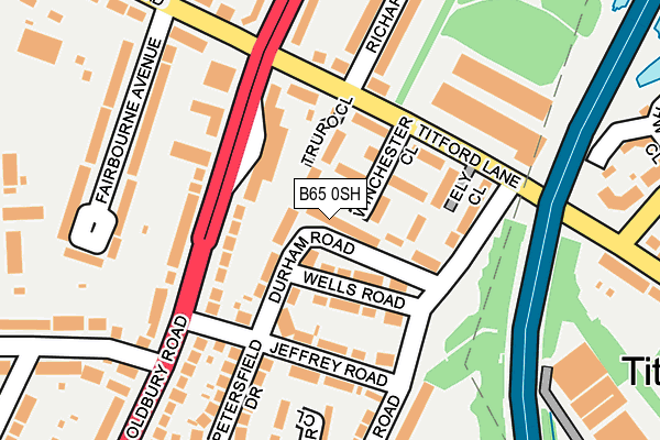 B65 0SH map - OS OpenMap – Local (Ordnance Survey)