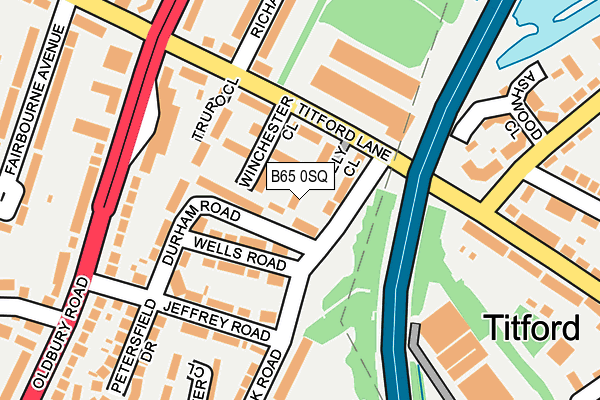 B65 0SQ map - OS OpenMap – Local (Ordnance Survey)