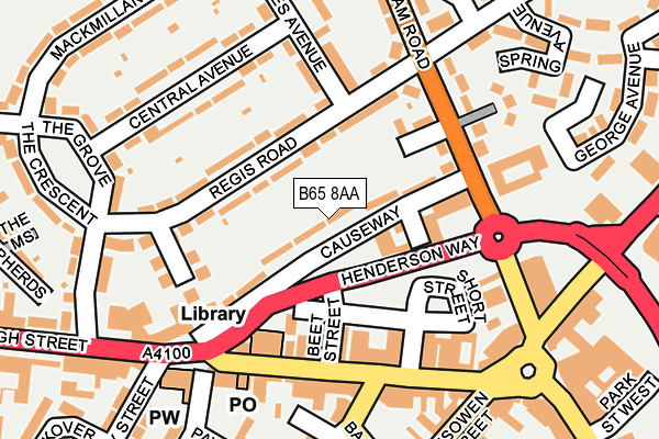 B65 8AA map - OS OpenMap – Local (Ordnance Survey)