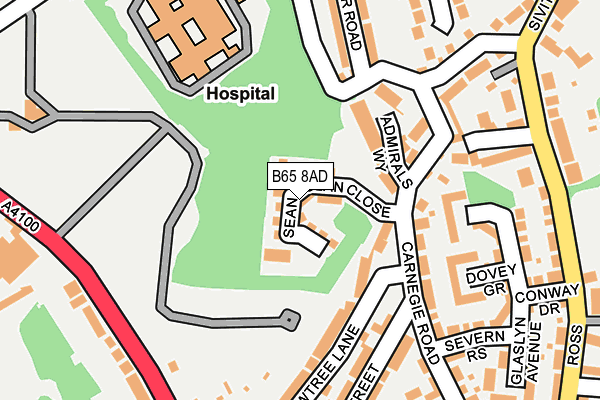 B65 8AD map - OS OpenMap – Local (Ordnance Survey)