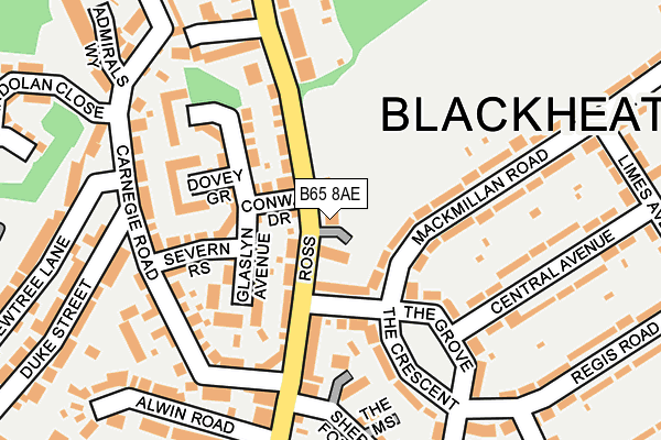 B65 8AE map - OS OpenMap – Local (Ordnance Survey)