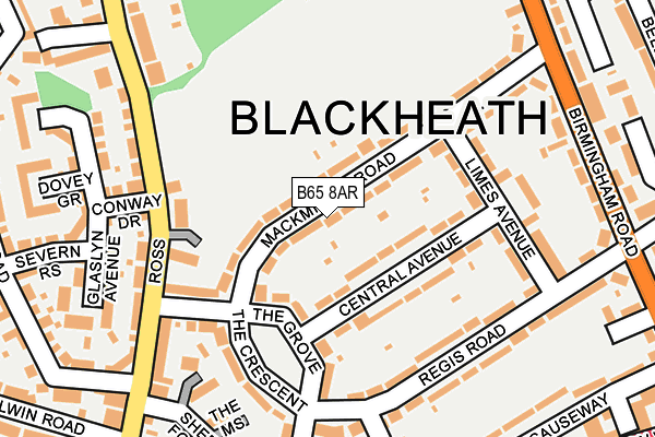 B65 8AR map - OS OpenMap – Local (Ordnance Survey)