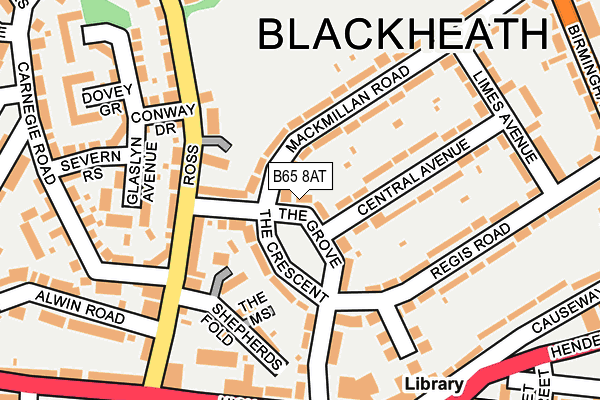 B65 8AT map - OS OpenMap – Local (Ordnance Survey)