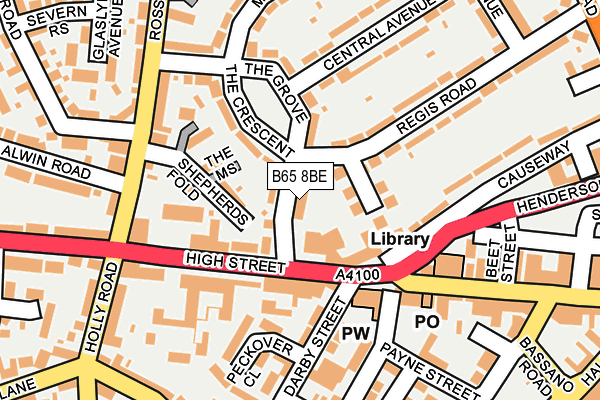 B65 8BE map - OS OpenMap – Local (Ordnance Survey)