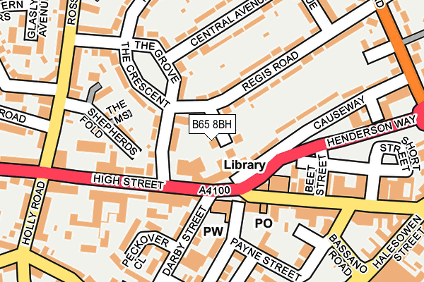 B65 8BH map - OS OpenMap – Local (Ordnance Survey)