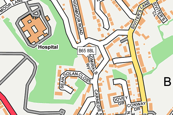 B65 8BL map - OS OpenMap – Local (Ordnance Survey)