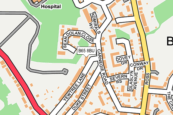 B65 8BU map - OS OpenMap – Local (Ordnance Survey)