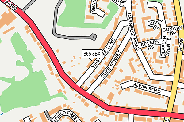 B65 8BX map - OS OpenMap – Local (Ordnance Survey)