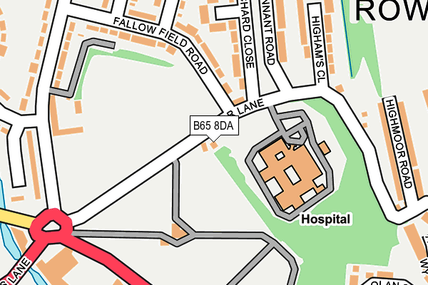 B65 8DA map - OS OpenMap – Local (Ordnance Survey)