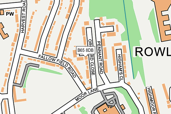 B65 8DB map - OS OpenMap – Local (Ordnance Survey)