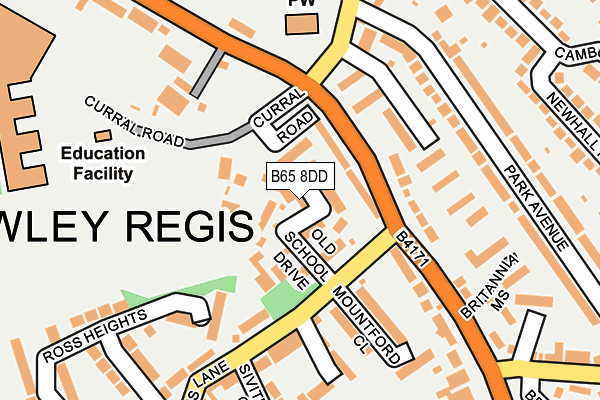 B65 8DD map - OS OpenMap – Local (Ordnance Survey)