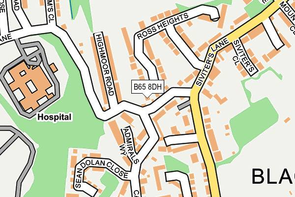 B65 8DH map - OS OpenMap – Local (Ordnance Survey)