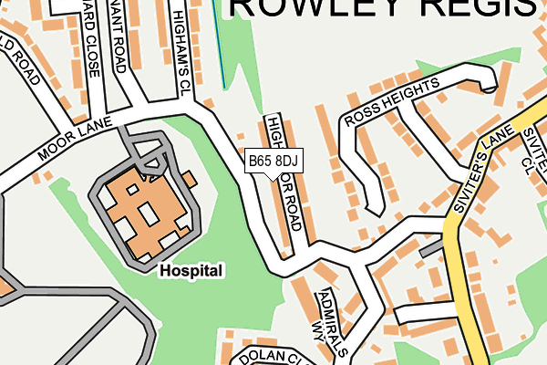 B65 8DJ map - OS OpenMap – Local (Ordnance Survey)