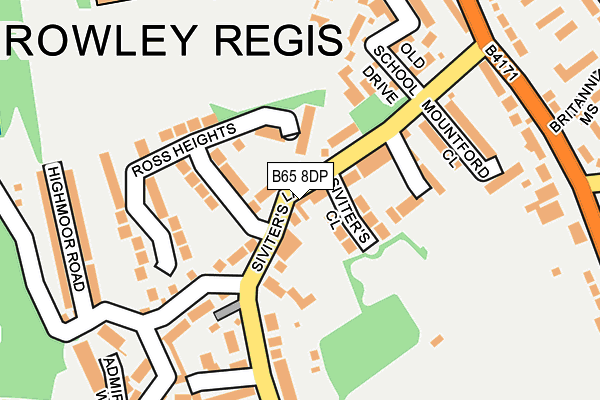 B65 8DP map - OS OpenMap – Local (Ordnance Survey)