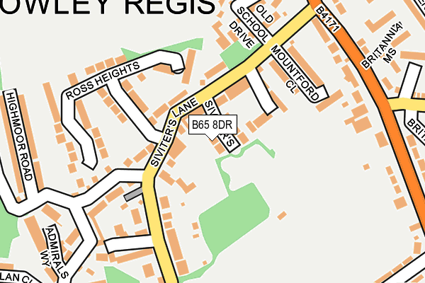 B65 8DR map - OS OpenMap – Local (Ordnance Survey)