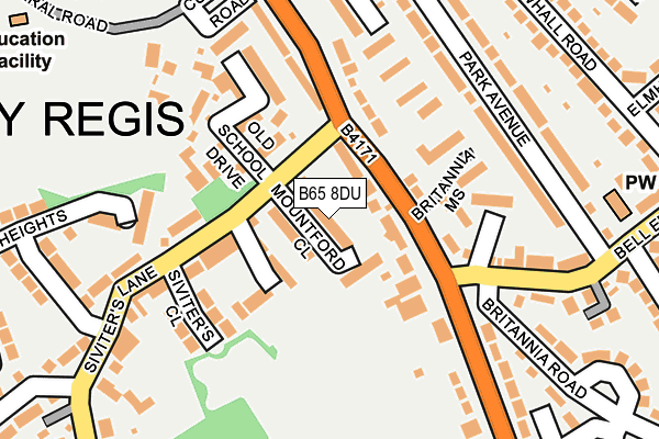 B65 8DU map - OS OpenMap – Local (Ordnance Survey)