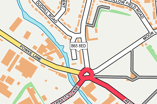 B65 8ED map - OS OpenMap – Local (Ordnance Survey)