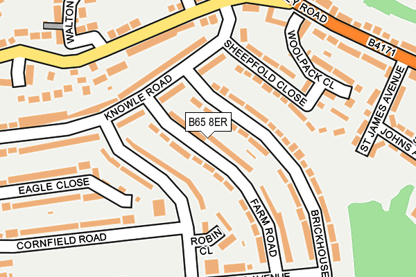 B65 8ER map - OS OpenMap – Local (Ordnance Survey)