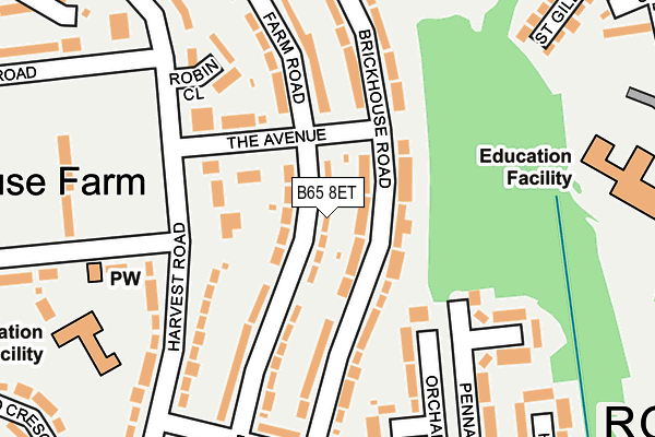 B65 8ET map - OS OpenMap – Local (Ordnance Survey)