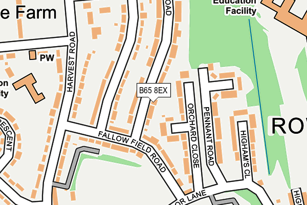 B65 8EX map - OS OpenMap – Local (Ordnance Survey)