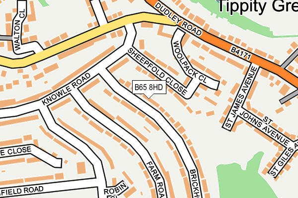 B65 8HD map - OS OpenMap – Local (Ordnance Survey)