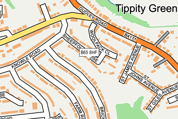 B65 8HF map - OS OpenMap – Local (Ordnance Survey)