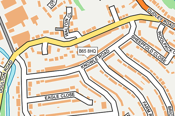 B65 8HQ map - OS OpenMap – Local (Ordnance Survey)