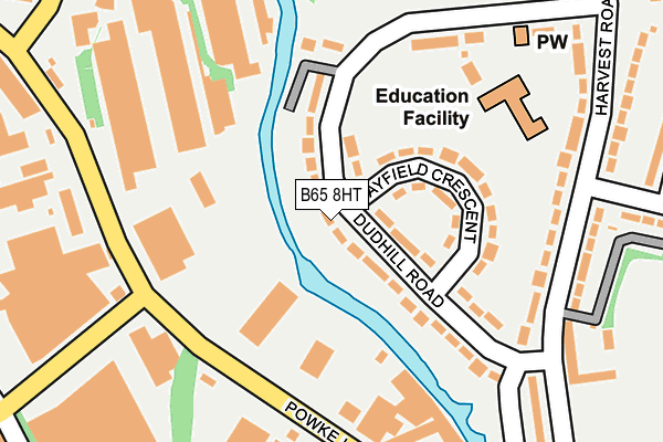 B65 8HT map - OS OpenMap – Local (Ordnance Survey)